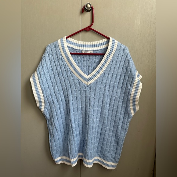 Arizona Baby Blue Knit Vest - Picture 1 of 4